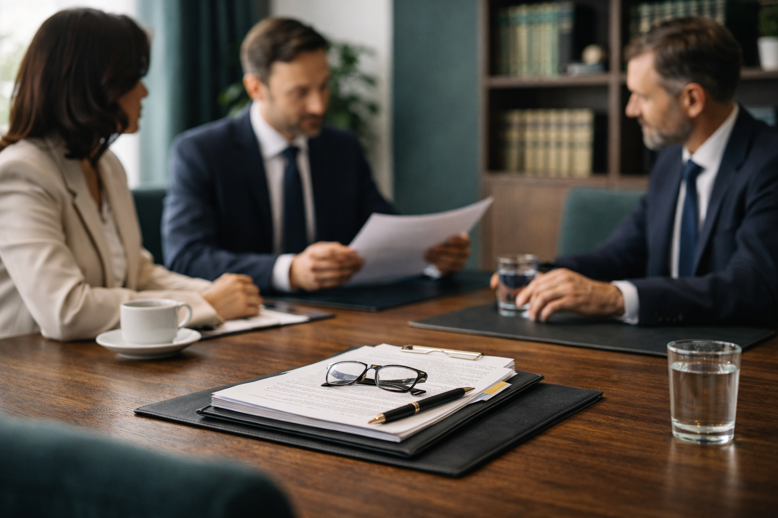 Equipo de Sevilegalia en reunión profesional alrededor de la mesa de trabajo